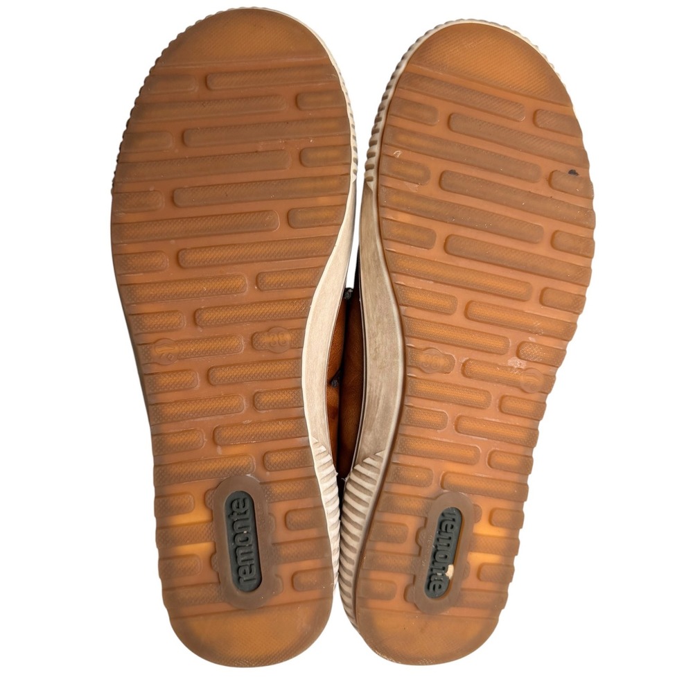 Remonte D0700 Maditta Cognac Leather RemonteTEX Zip Sneakers Women 7.5 EU38 - Picture 8 of 16